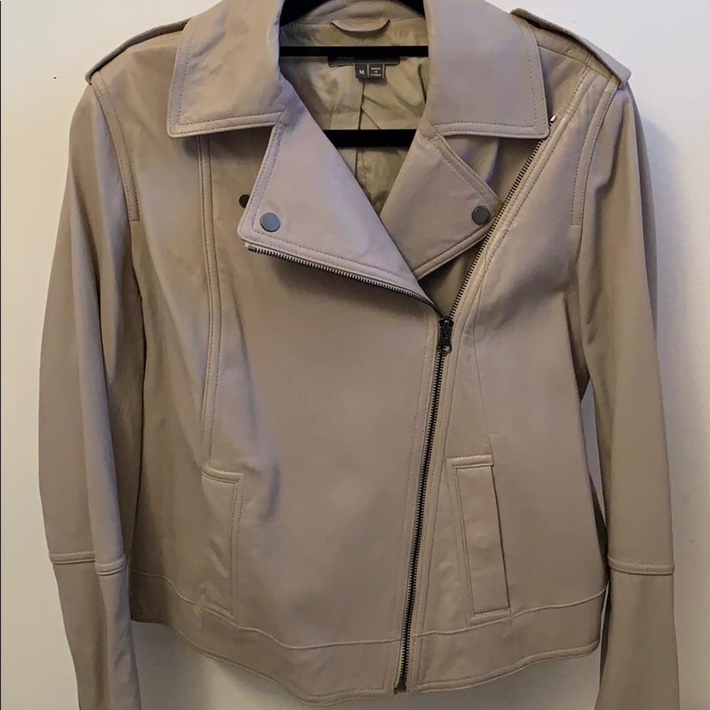 Blush/Cream Vince Leather Moro Jacket